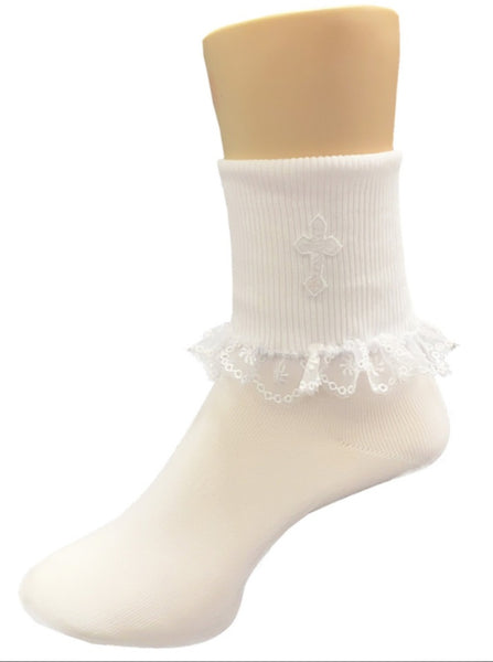 S5 White Frilly Socks (all sizes) – Leanaí Athlone