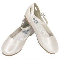 ELSA Ivory Patent Dress Shoes with Ankle Strap Junior Sizes 9 to 5