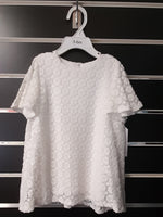 SALE CELINE Short Off-White Cotton Lace Dress (3-6m only)