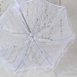Medium Frilly Lace Communion Umbrella (white and ivory)