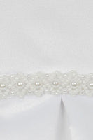 KD235+ White Classic Pleated Dress (plus sizes 16.5-20.5)