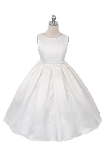 KD235 Ivory Classic Pleated Dress (sizes 2-14 years)