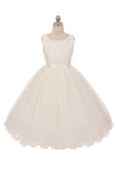 SALE KD368 Ivory Daisy Embroidered Dress (8-14 years)