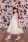 KD428 Vintage Rose Poly Silk & Tulle Dress (2-12 years)