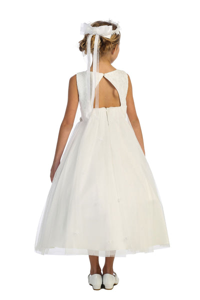 LAST CHANCE KD494 Ivory Waterfall Dress (6 years only)