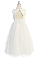 LAST CHANCE KD494 Ivory Waterfall Dress (6 & 12 years only)