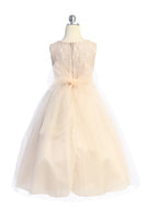 KD524-A Blush Long Flower Girl Dress (2-14 years)