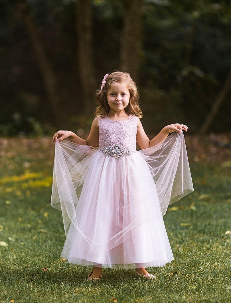 age 14 party dress 4-14-year-old new girls' birthday party dinner dress mesh lace neat style catwalk communion Wedding Ball Sequin poncho dress
