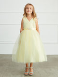 TK5698 Yellow Glitter Tulle Dress (6 months - 16 yrs)