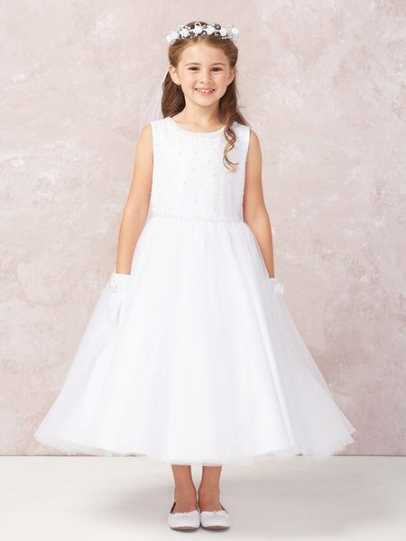 TK5752 White Dress (2-16 yrs)