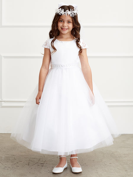 TK5821 White Dress (2-18 yrs)