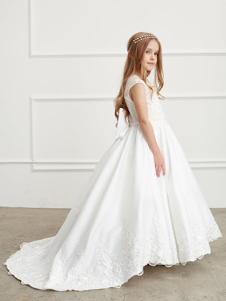 TK5828 Train Dress available in white & ivory (2-16 yrs)