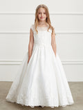 TK5828 Train Dress available in white & ivory (2-16 yrs)