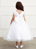 TK5832 Dress  (2-12 yrs) available in white and ivory