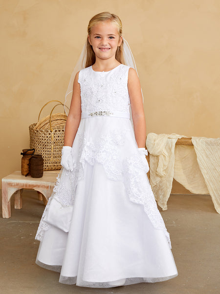 TK5838 White Dress (2-12 yrs)