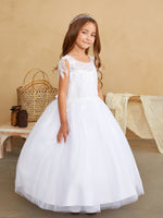 TK5839 Dress (2-16 yrs) available in white and ivory