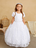 TK5845 Dress (2-16 yrs) available in white and ivory