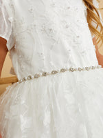 TK5845 Dress (2-16 yrs) available in white and ivory