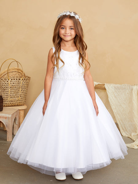 TK5846 White Dress (2-16 yrs)