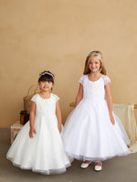 TK5847 White Dress (2-16 yrs)