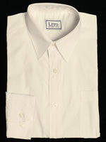 #855 Boys Ivory Long Sleeve Dress Shirt (6m-14yrs)