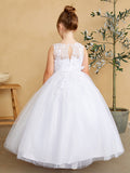 TK7038 White Dress (2-18 yrs)