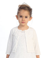 LAST CHANCE TK7901S White Baby Cardigan (size 3 months only)