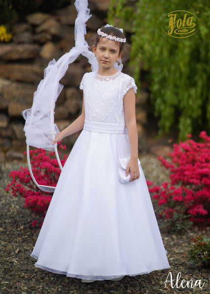 ALENA White Communion Dress
