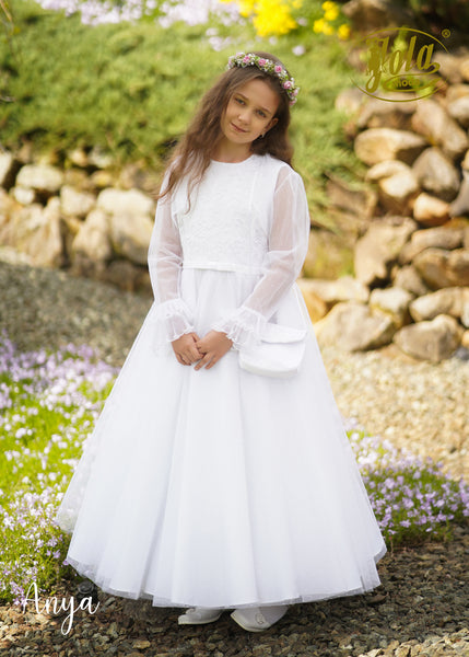 ANYA White Communion Dress with Bolero