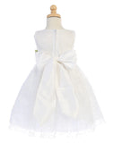 LAST CHANCE BL241 White Glitter Tulle Flower Girl Dress (2 - 10years)