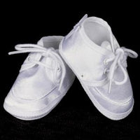 BT10 White Satin Boys Booties