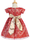 SALE C520 Red/Gold Dress (age 3 and 5 only)