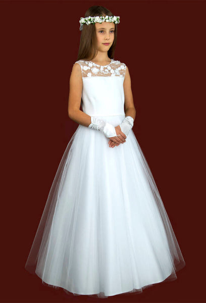 KRE271 White Communion Dress