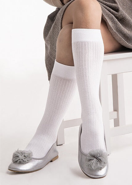 MOLLY White Viscose Knee Highs (2-10 years)