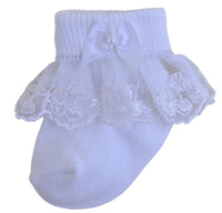 CHERRY Ivory Lace Newborn Baby Socks