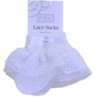 JANE Lace white baby socks