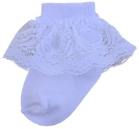 CLARA White Lace Socks (newborn to 7 years)