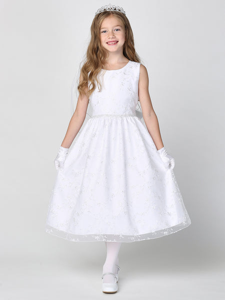 SP201 White Communion Dress (6-12 YEARS)