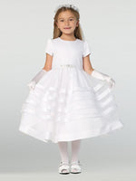 SP708 White Communion Dress (6-14 years & plus sizes)