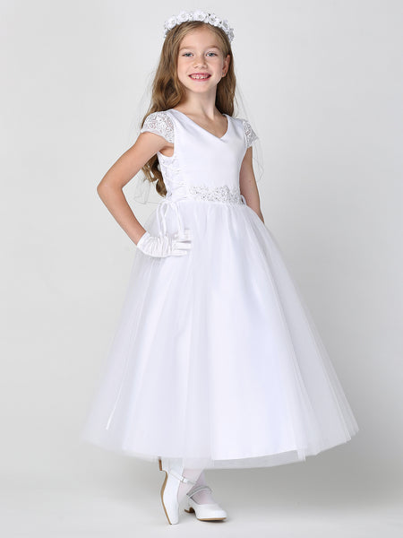 SP715 White Communion Dress (6-12 years)
