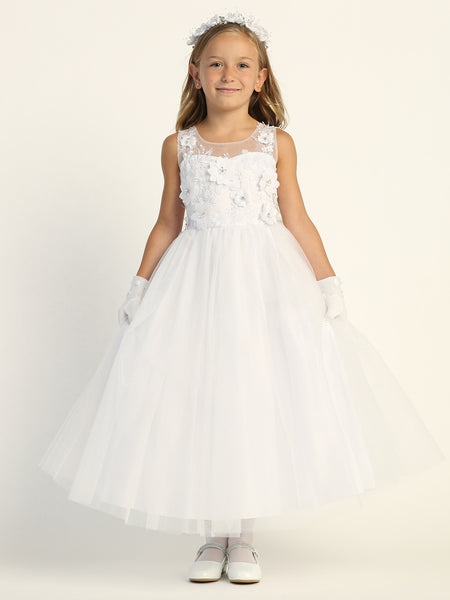 SP723 White Communion Dress (6-14 years)