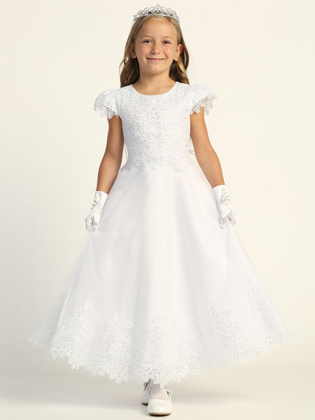 SP724 White Communion Dress (6-14 years)