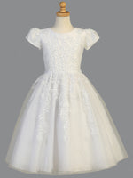 SP977 White Communion Dress (6-12 years and plus sizes)