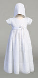 STELLA White Embroidered Tulle Christening Gown (0-18m)