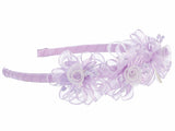 T-16 Satin Headband with Rosebuds (various colours)