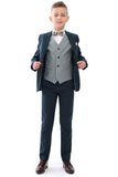 TEO Bottle Green 3 Piece Slim Fit Boys Suit (6-14 years)