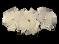 UC3551 Ivory Flower Hair Comb