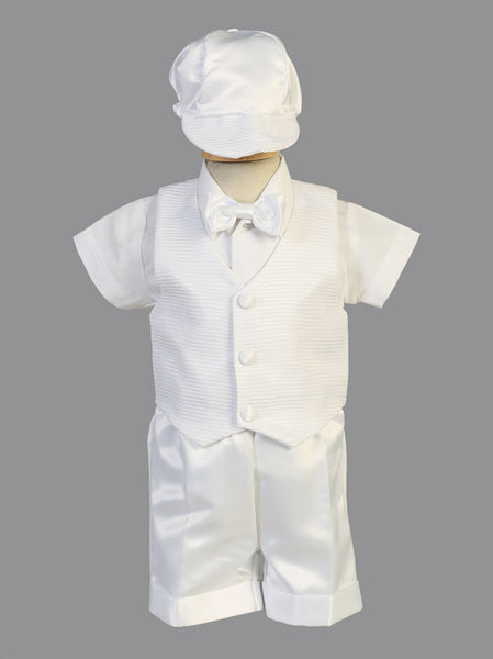 AIDEN White Christening Suit (0 months to 3 years)