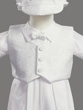 ALLEN White Christening Romper Outfit (sizes 0-18m)