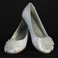 ANNA White Flat Pump Dress Shoes Junior Sizes 9 to 5